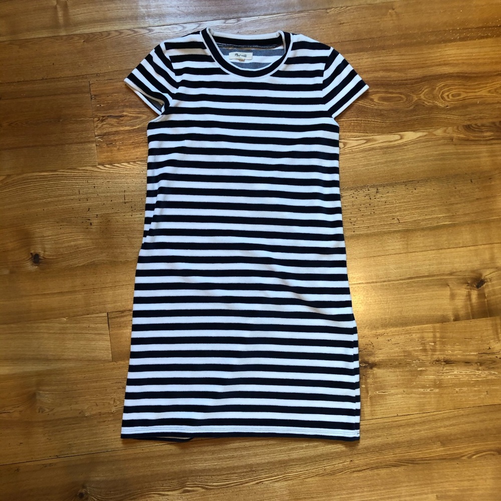 Madewell Striped Velvet Dress